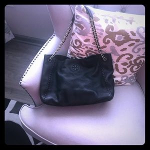 Tory Burch Black Chain Marion Shoulder Bag